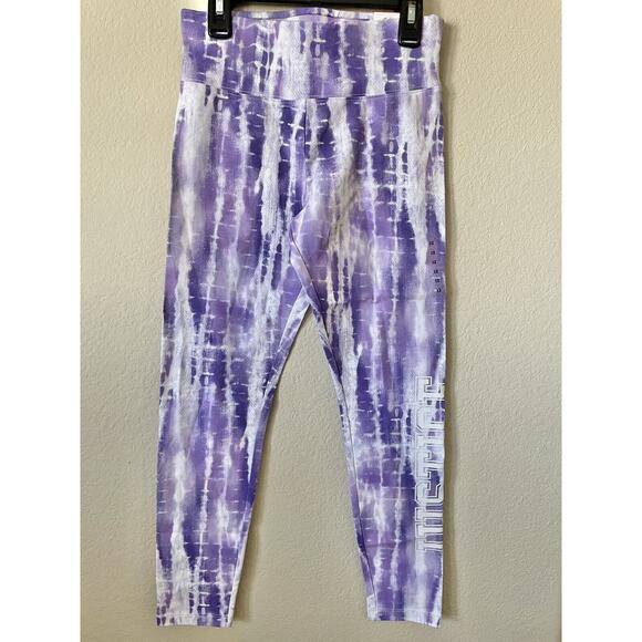 Justice Other - Justice Purple Tie Dye Sparkle Logo High Waist Full Length Leggings Size 12